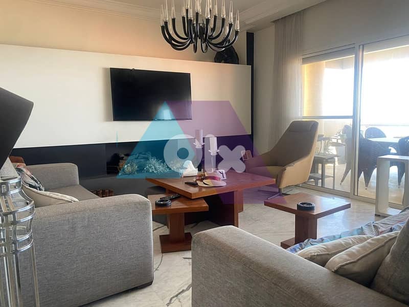 Lux furnished 250m2 apartment+terrace+seaview for rent in Haret Sakher 0