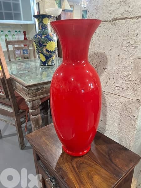 vase red glass 1