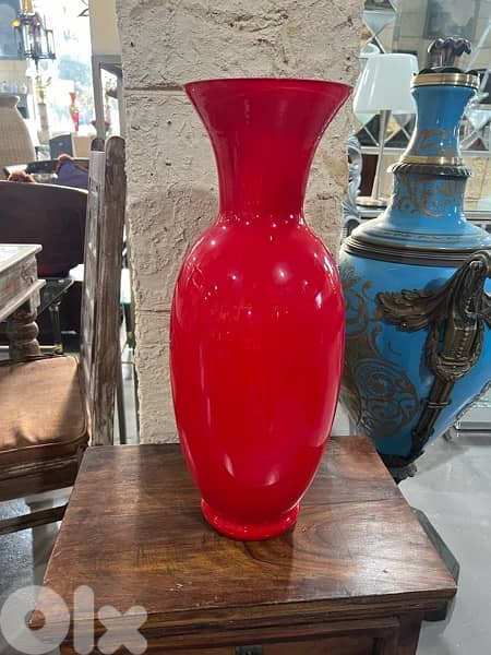 vase red glass 2