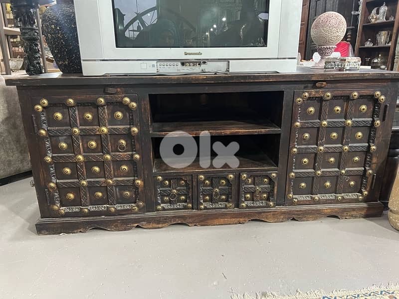 solid wood teak tv shelf 3