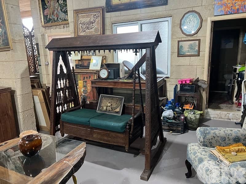 solid wood teak swing 0