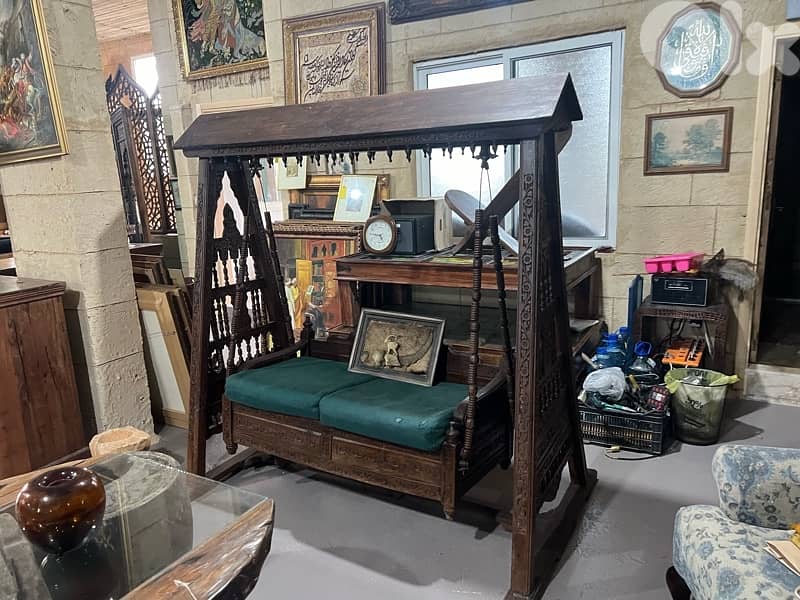 solid wood teak swing 1