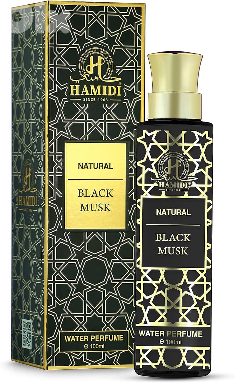 Hamidi Non Alcoholic Natural Black Musk Water Perfumes 0