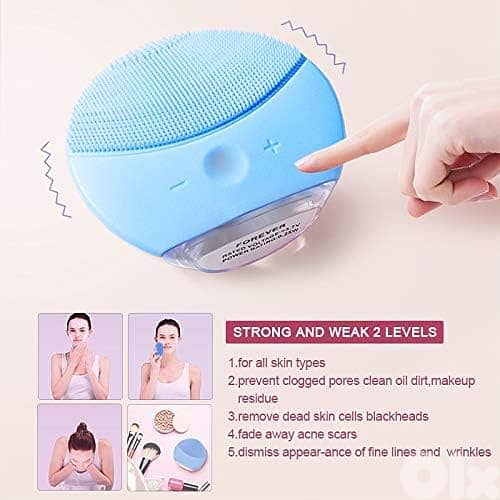 Electric Face Scrubber Massager - Anti-Ageing Sonic Vibration Pore Cle 0