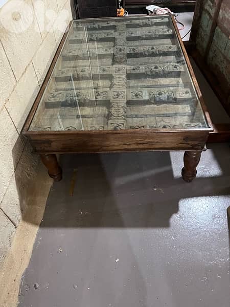 solid wood teak old door table 3