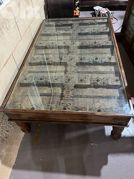 solid wood teak old door table 4