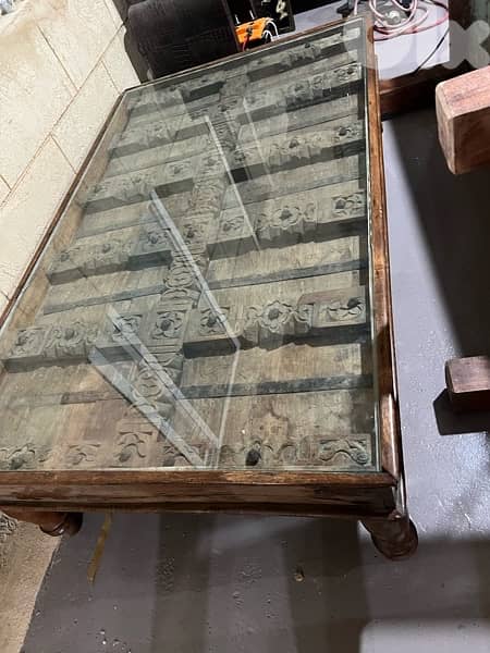 solid wood teak old door table 5