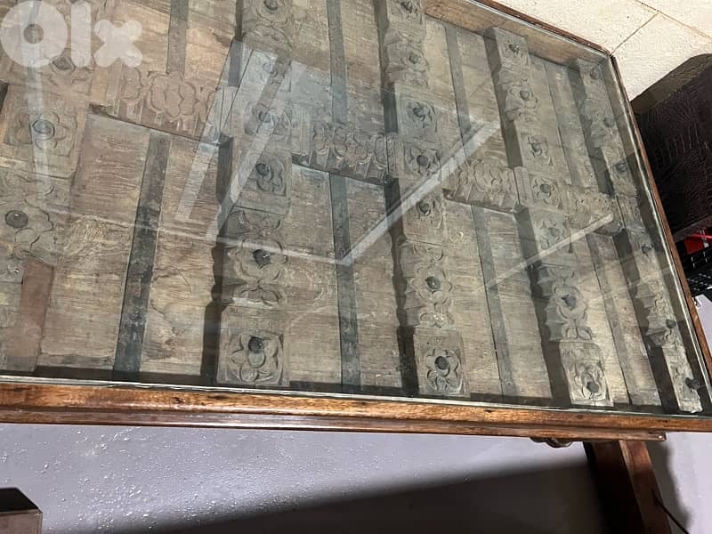 solid wood teak old door table 6