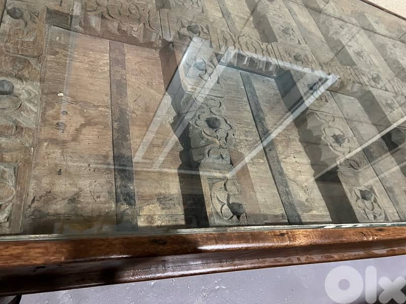 solid wood teak old door table 7