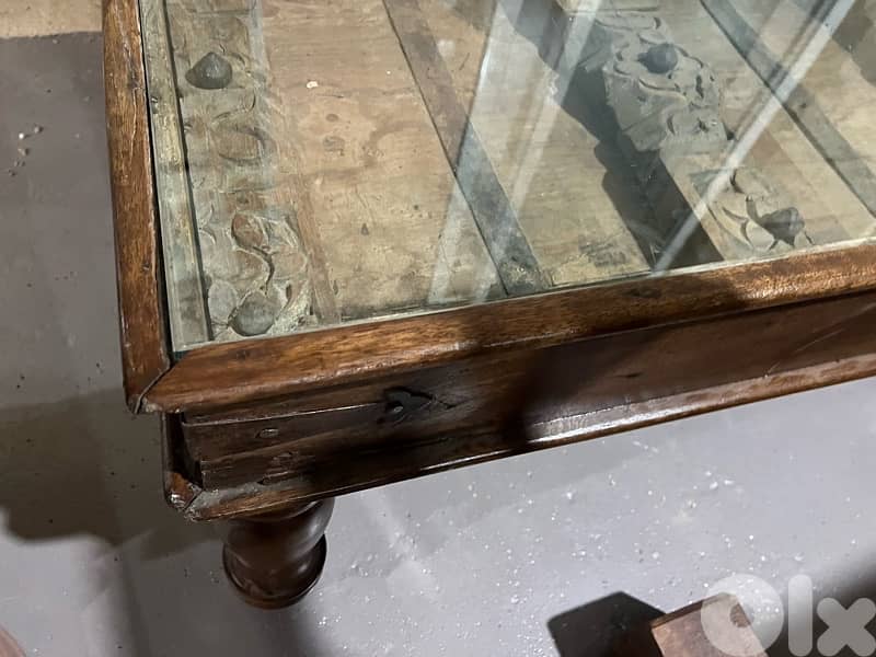 solid wood teak old door table 8