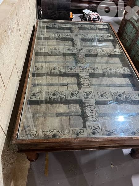 solid wood teak old door table 9