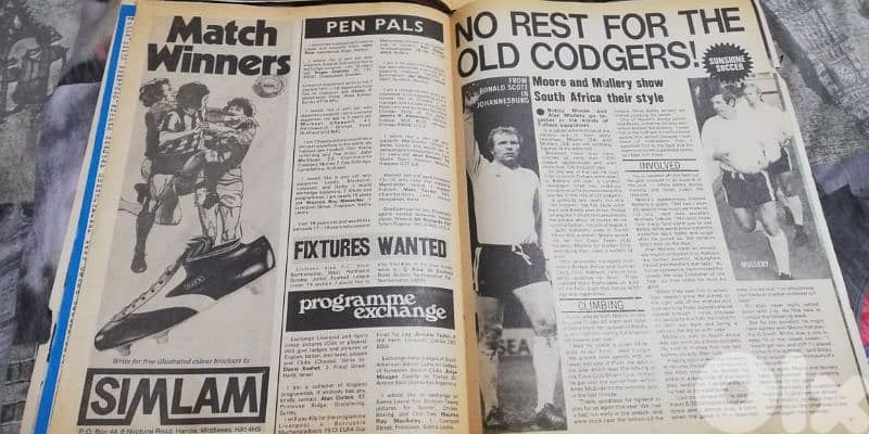 very old football  magazine from England 1