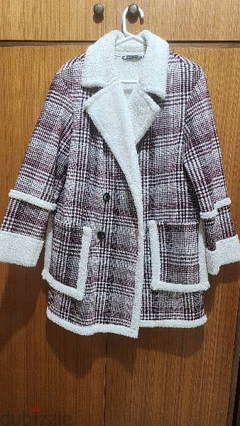 fur jacket coat medium  جاكيت 1