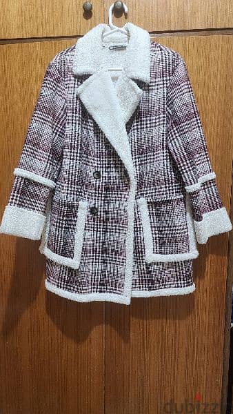 fur jacket coat medium  جاكيت 7