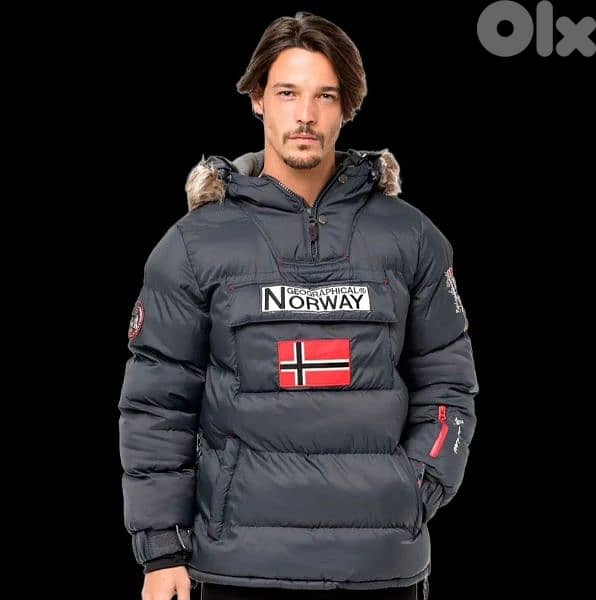 Men Puffer Down Jacket Geographical Norway 0