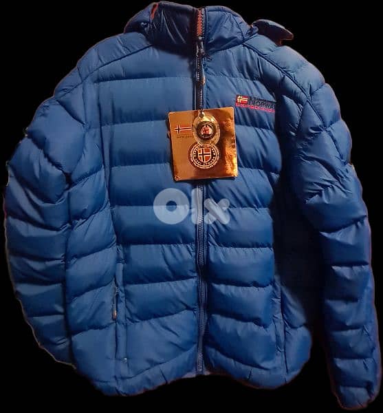 Geographical Norway Blue Puffer Jacket 4