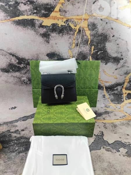 Gucci dionysus black genuine leather mini bag brand new (not used) 14