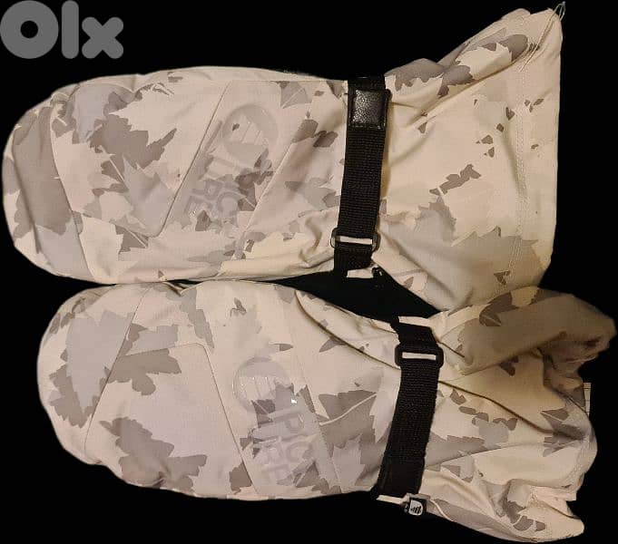 Picture Organic Clothing White Camo Ski Gloves / Mittens (size XL) 3