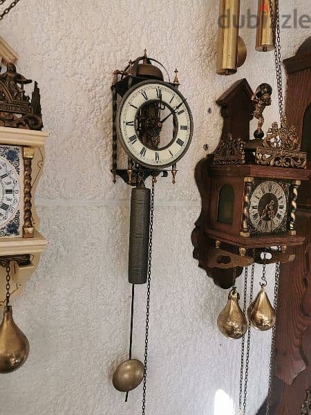 Tempus fugit skeleton clock  ساعة حائط انتيكا 1
