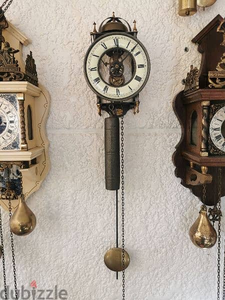 Tempus fugit skeleton clock  ساعة حائط انتيكا 2