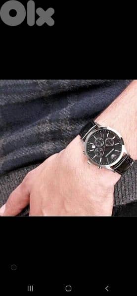 Emporio Armani original watch chronographe black 8