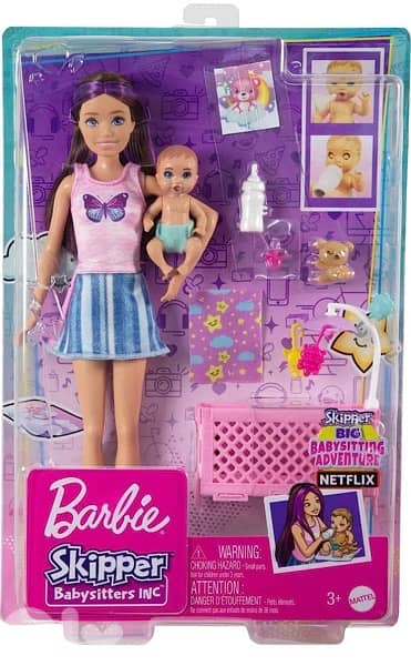 Barbie Skipper Babysitters Inc Crib Playset 0