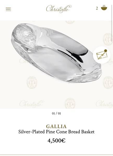 Antique Christofle coll. Gallia tray art deco approx. 1910 2