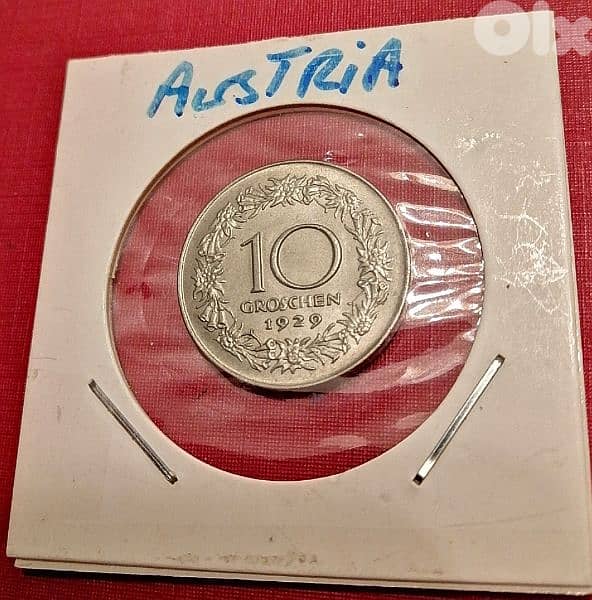 1929 Austria 10 Groschen first republic 2