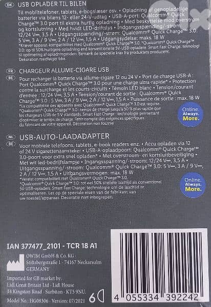 Tronic Car charger 1