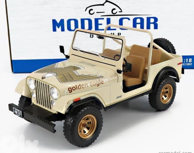 Jeep CJ-7 Golden Eagle 1980 diecast car model 1;18. 0