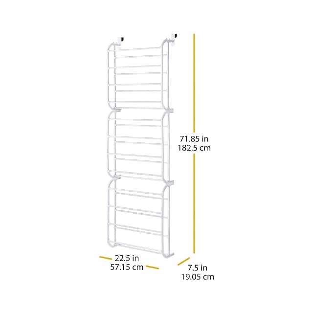 Over the Door Shoes Rack, 36 Pairs, Metal Tubes 6