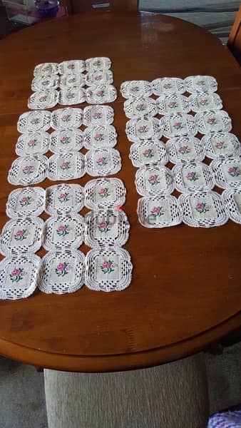 Handmade crochet table cover 0