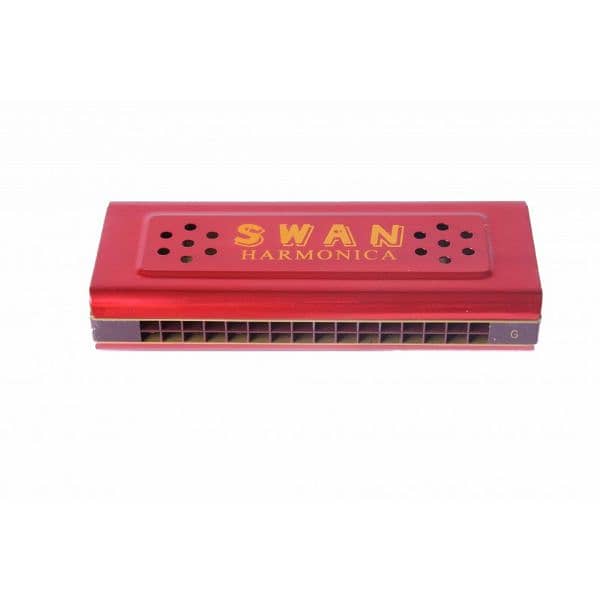 Swan Double Key Tremolo Harmonica Small 16 Holes 32 Tones - M444 0