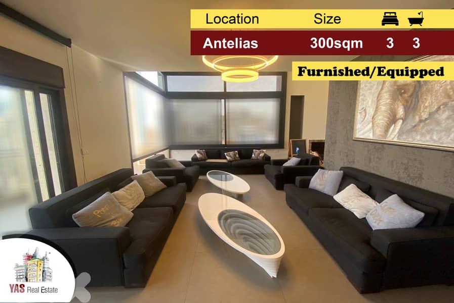 Antelias 300m2 | 150m2 Terrace | Duplex | Furnished/Equipped | View | 0
