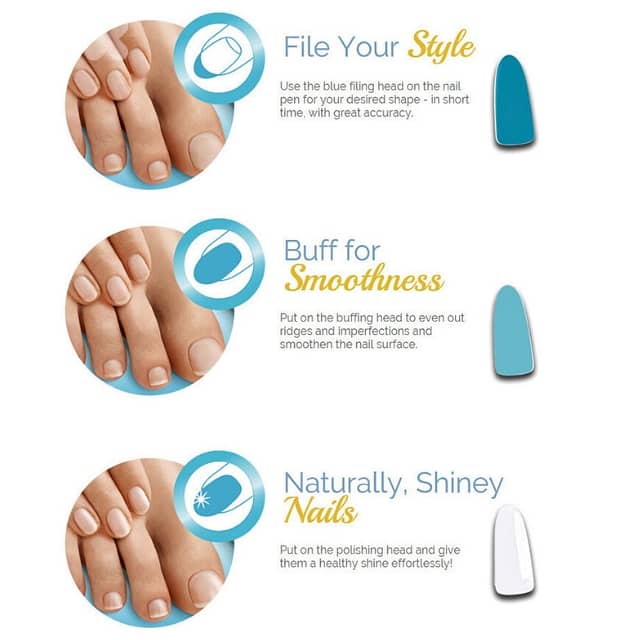 Scholl Nail Care Set, 3 x Nail Heads Velvet Smooth Kit 2