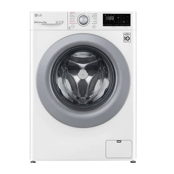 LG Washing Machine 9kg 1400 RPM White غسالة ال جي ابيض 9 ك اوتوماتيك 0