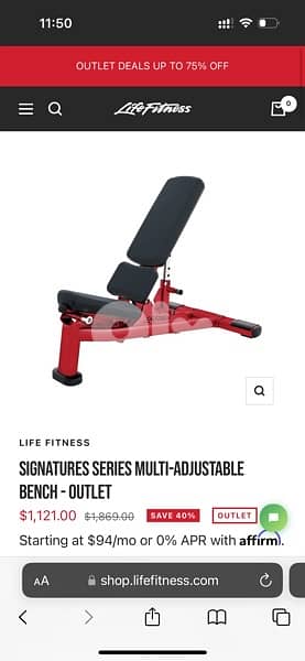 Life fitness Gym bench 2