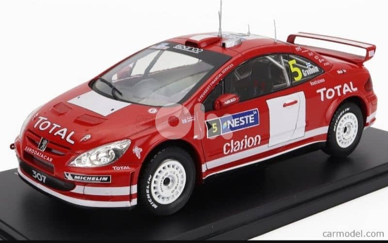 Peugeot 307 WRC (Rally Finland 2004) diecast car model 1;24. 0