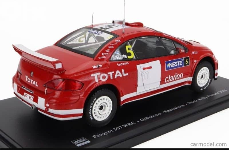 Peugeot 307 WRC (Rally Finland 2004) diecast car model 1;24. 2