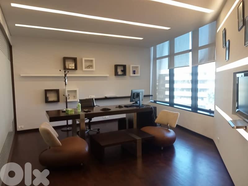 235 Sqm | Fully Furnsihed Office For Rent With Sea View In Achrafieh 0