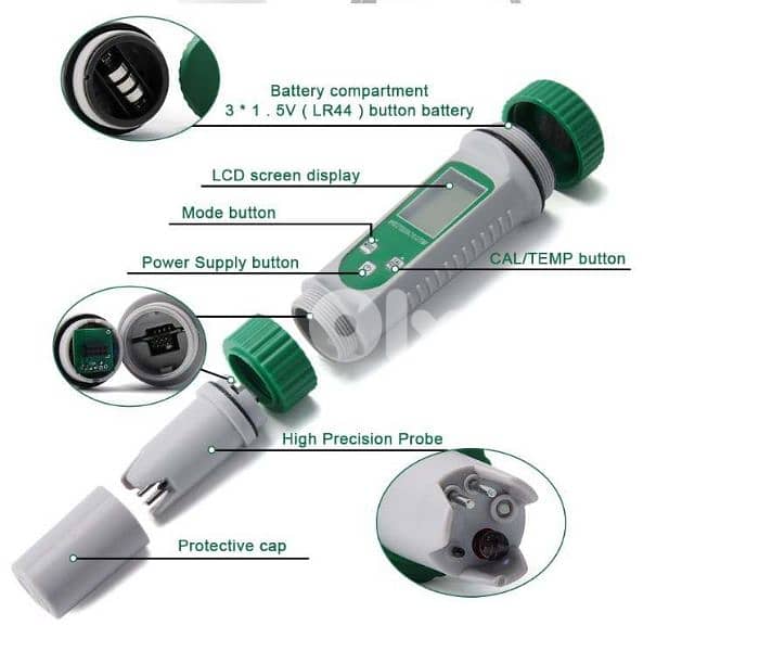pH meter 6 in 1 0