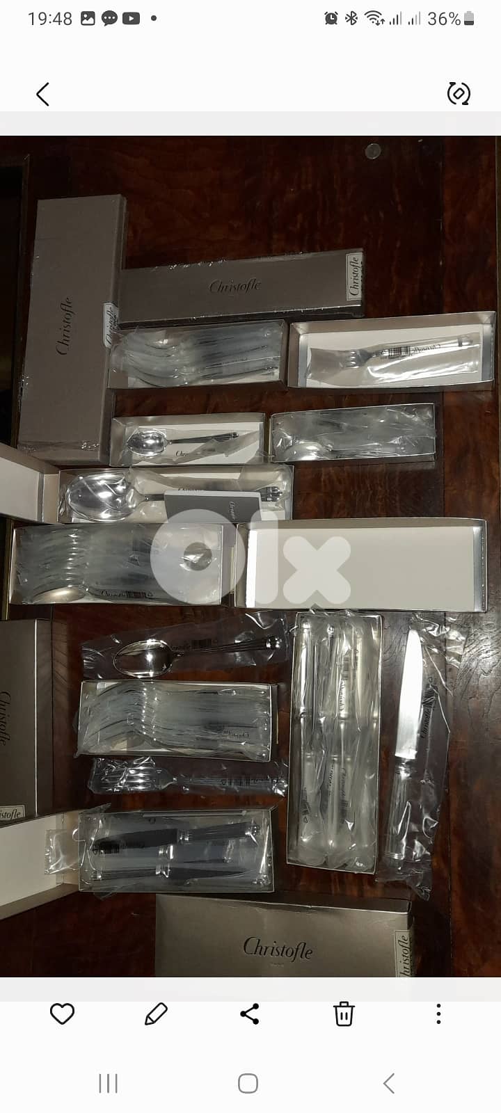 Christofle Aria Silver plated 75 pieces New set 1