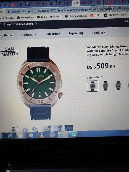 San Martin bronze diver watch 3