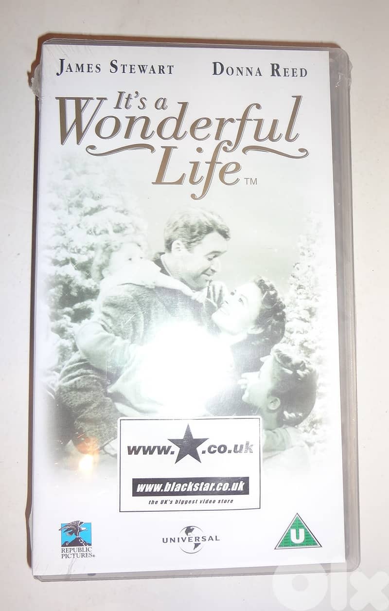 It s a wonderful life movie on VHS starring James Stewart & Donna Reed 0