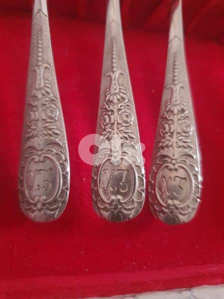 silver set of 12 pieces,6 spoons and 6 forks. 15 cm 1