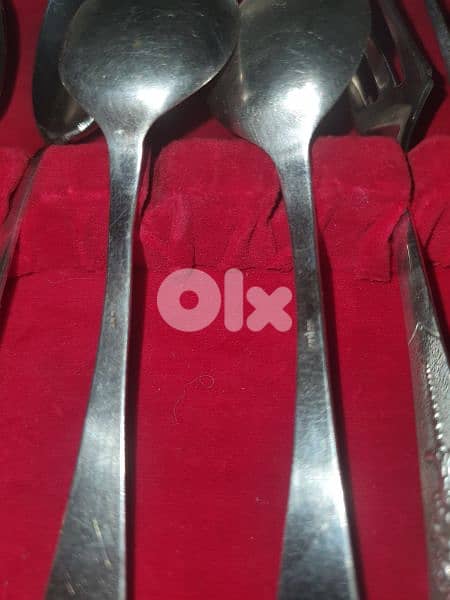 silver set of 12 pieces,6 spoons and 6 forks. 15 cm 3