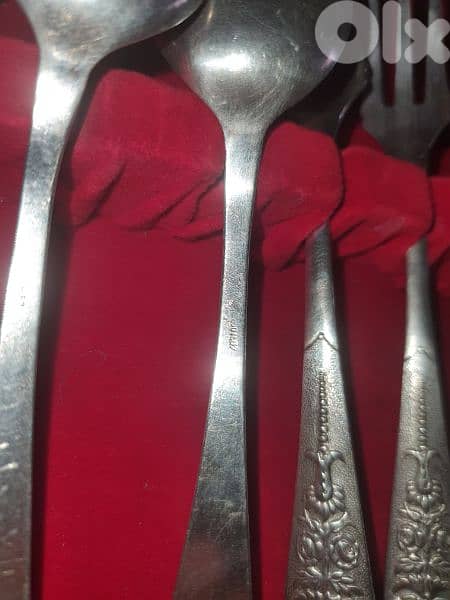 silver set of 12 pieces,6 spoons and 6 forks. 15 cm 4