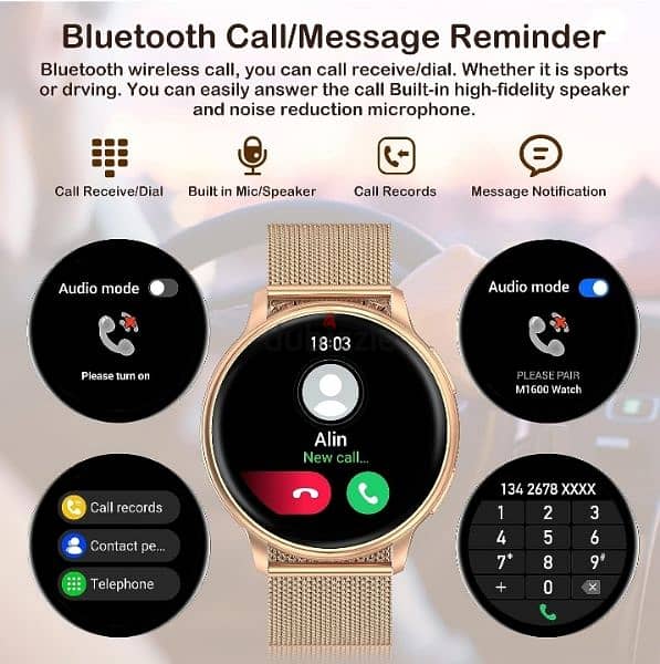 XX Smart Watch Ladies with 2 Strapbands ( Metal + Silicone) 5