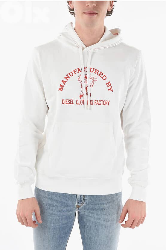 DIESEL - PRINTED S-GINN-C4 HOODIE SIZE M 4