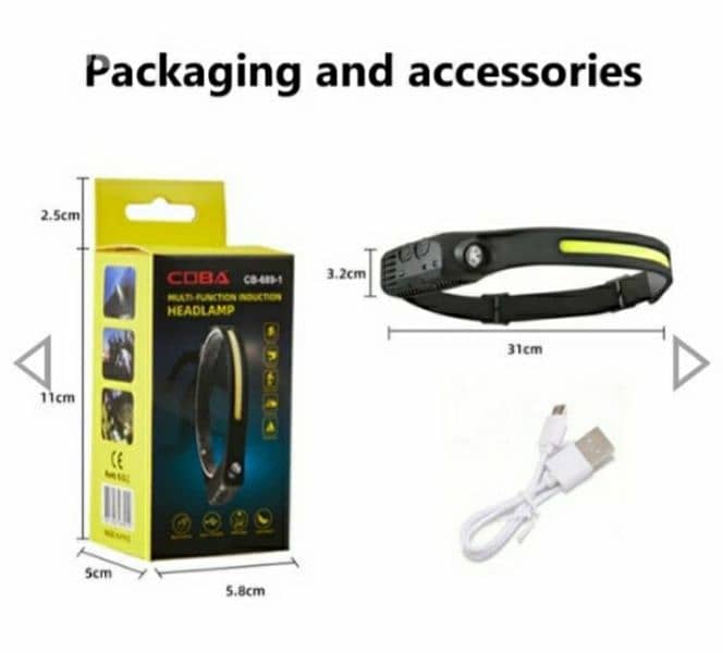 COBA Headlamp CB-689-2- outdoors led light /4$ delivery 1